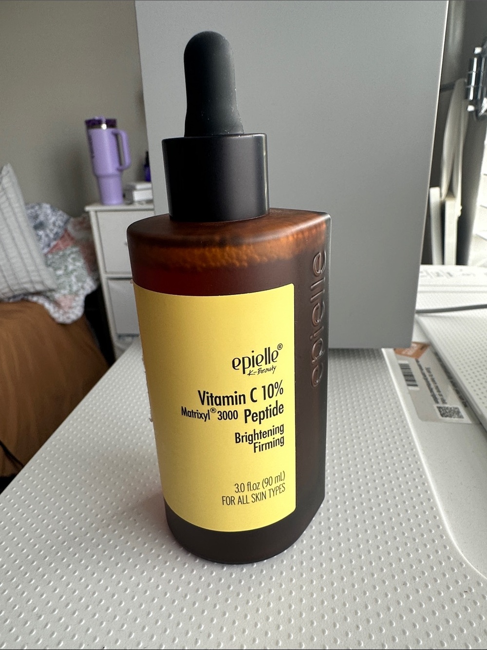Epielle Vitamin C 10% + Peptides Serum - Amber Bottle with Yellow Label